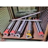 5x Laser construction tripods & 2x telescopic measuring staves