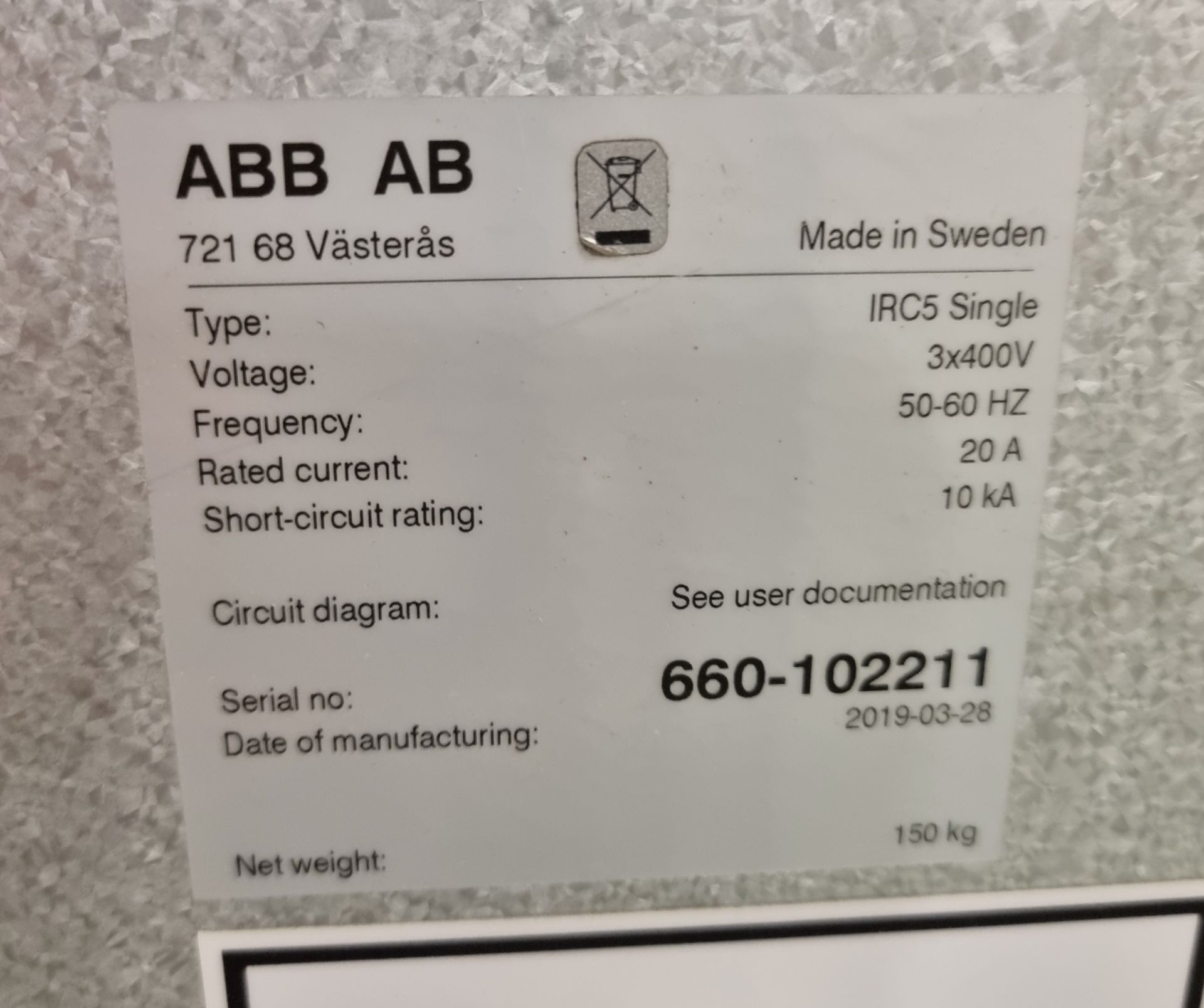 ABB AB IRB 660 4 axis articulated robot arm with ABB IRC5 Single robot control panel - Bild 48 aus 55