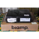 2x Beyerdynamic TG 500B beltpack transmitters, Biamp Devio SCR-20C Black 3m conferencing hub