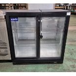 Prodis NT2BS double glass sliding door bar back bottle cooler - W 900 x D 500 x H 900mm