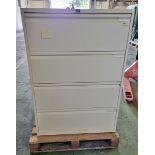 4 drawer filing cabinet - W 900 x D 480 x H 1300mm