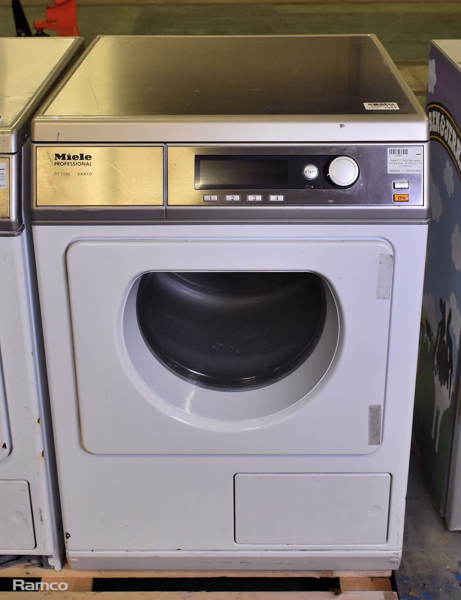 Miele PT 7136 6.5kg vented tumble dryer - W 595 x D 700 x H 850mm