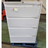 4 drawer filing cabinet - W 900 x D 480 x H 1300mm