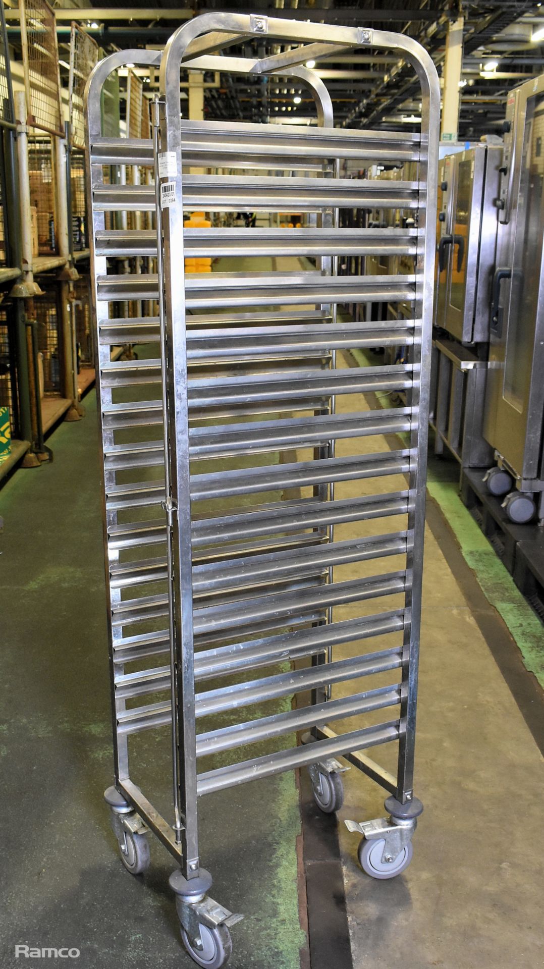 Stainless steel 15 tier tray/rack trolley - L 650 x W 450 x H 1750mm - Image 2 of 3