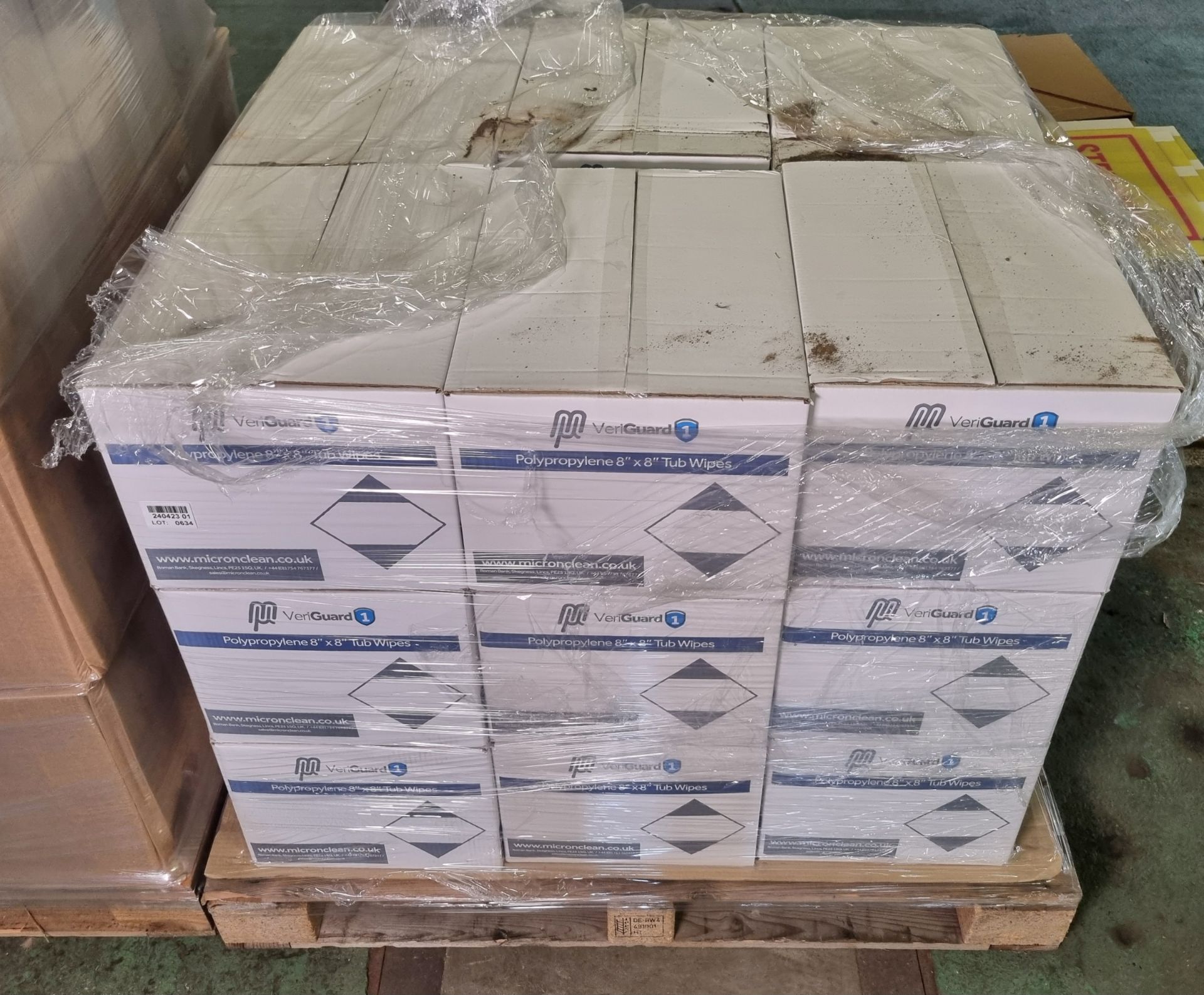 18x boxes of Micronclean Veriguard 1 polypropylene 8 inch x 8 inch tube wipes - 12 per box - Image 4 of 4