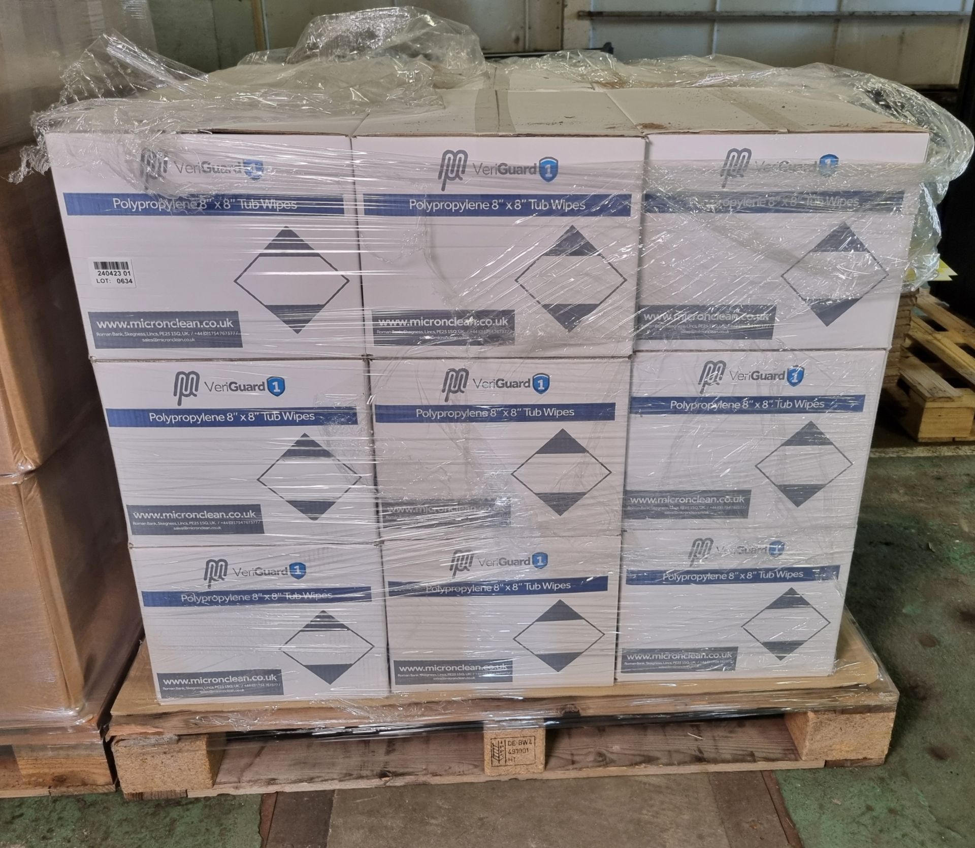 18x boxes of Micronclean Veriguard 1 polypropylene 8 inch x 8 inch tube wipes - 12 per box - Image 3 of 4