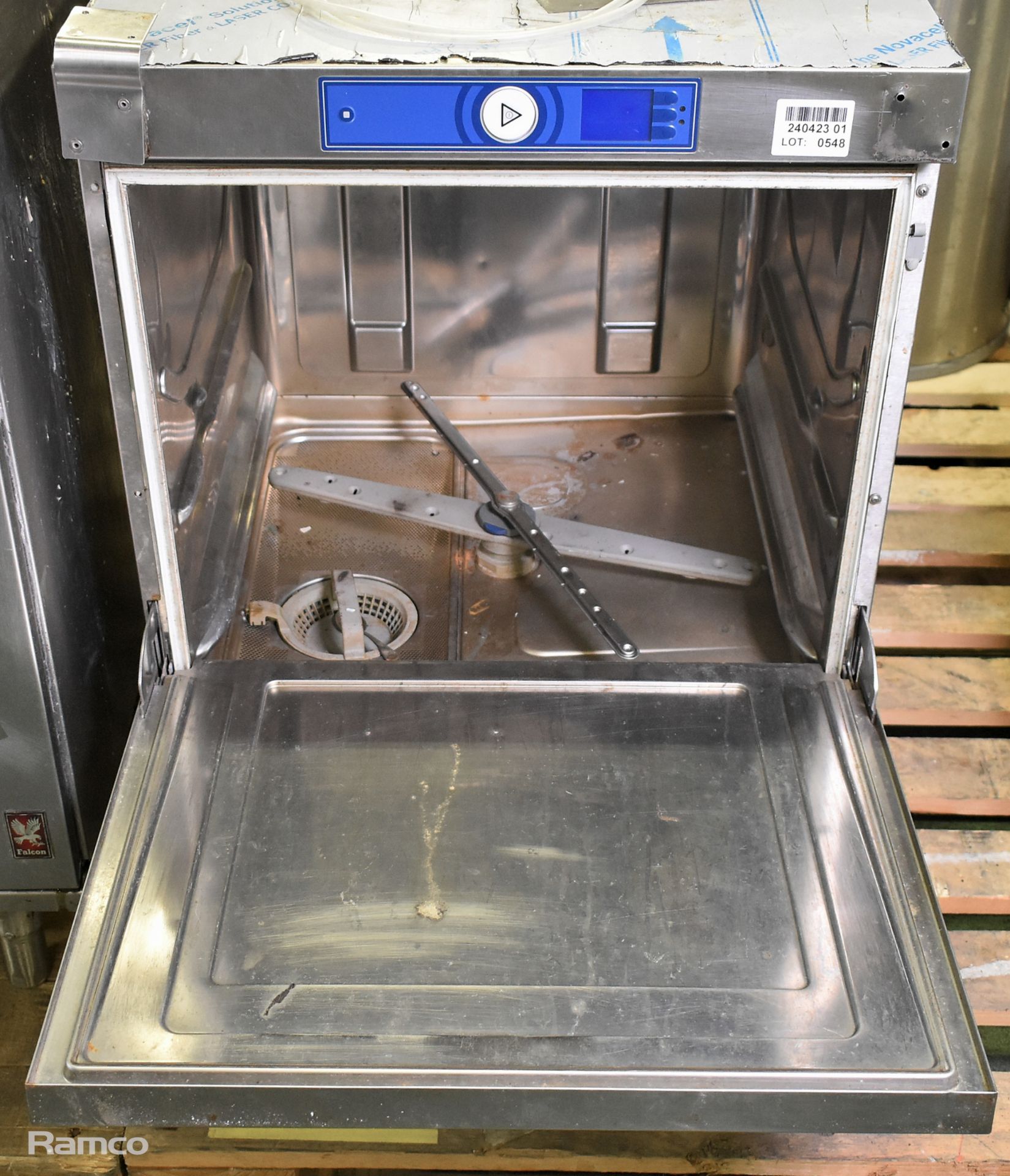 Hobart FX-B-SEF stainless steel dishwasher - W 600 x D 605 x H 825mm - MISSING BOTTOM COVER - Image 3 of 6