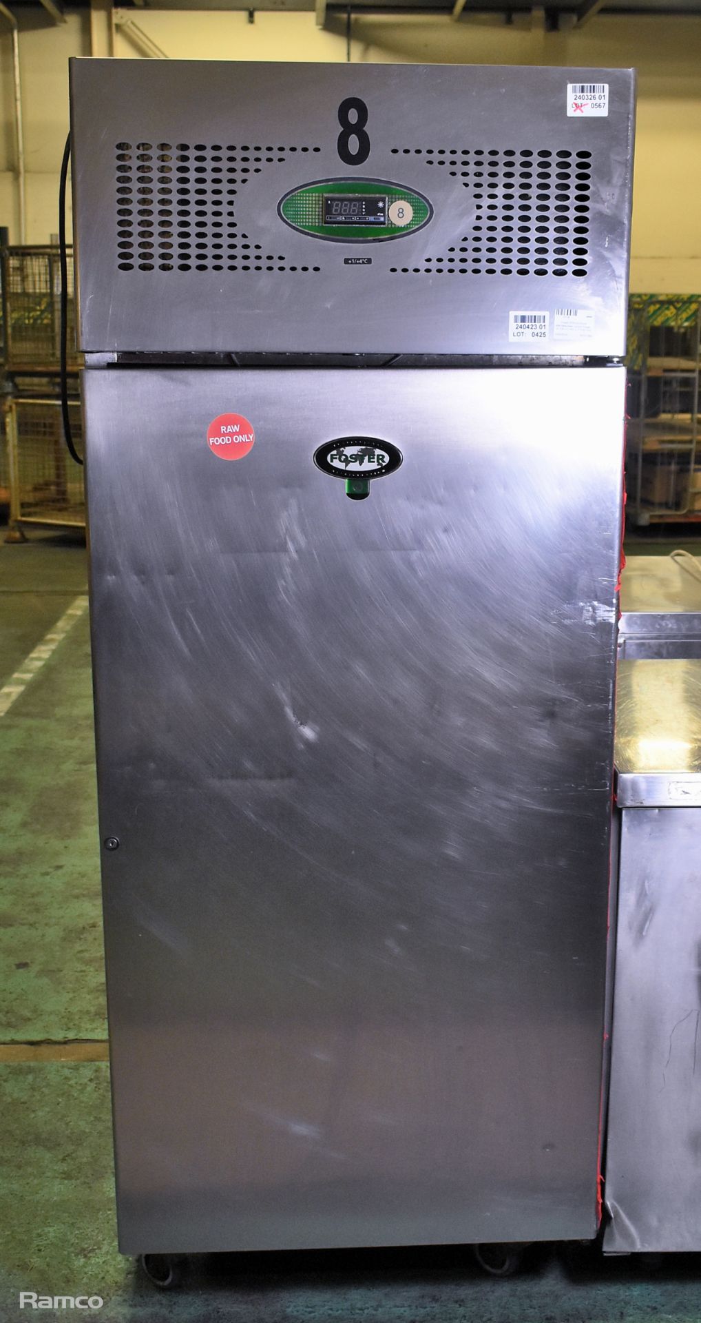 Foster EPROG 500H stainless steel upright fridge - W 700 x D 850 x H 1780mm