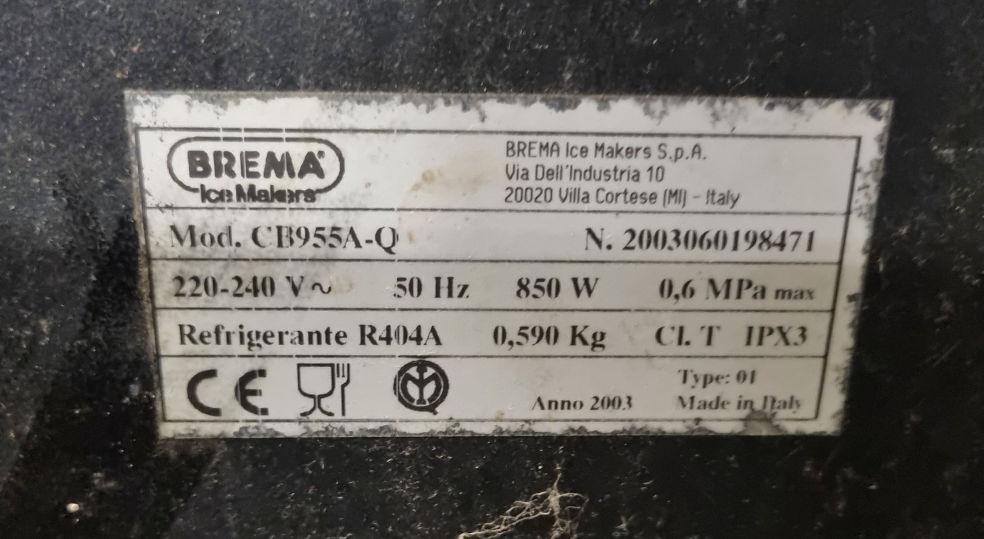 Brema CB955A-Q stainless steel ice maker - W 740 x D 600 x H 1130mm - Image 6 of 6