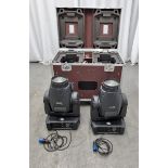 2x Martin MAC 700 Wash moving heads in flight case with Omega brackets, bonds and 16a plugs