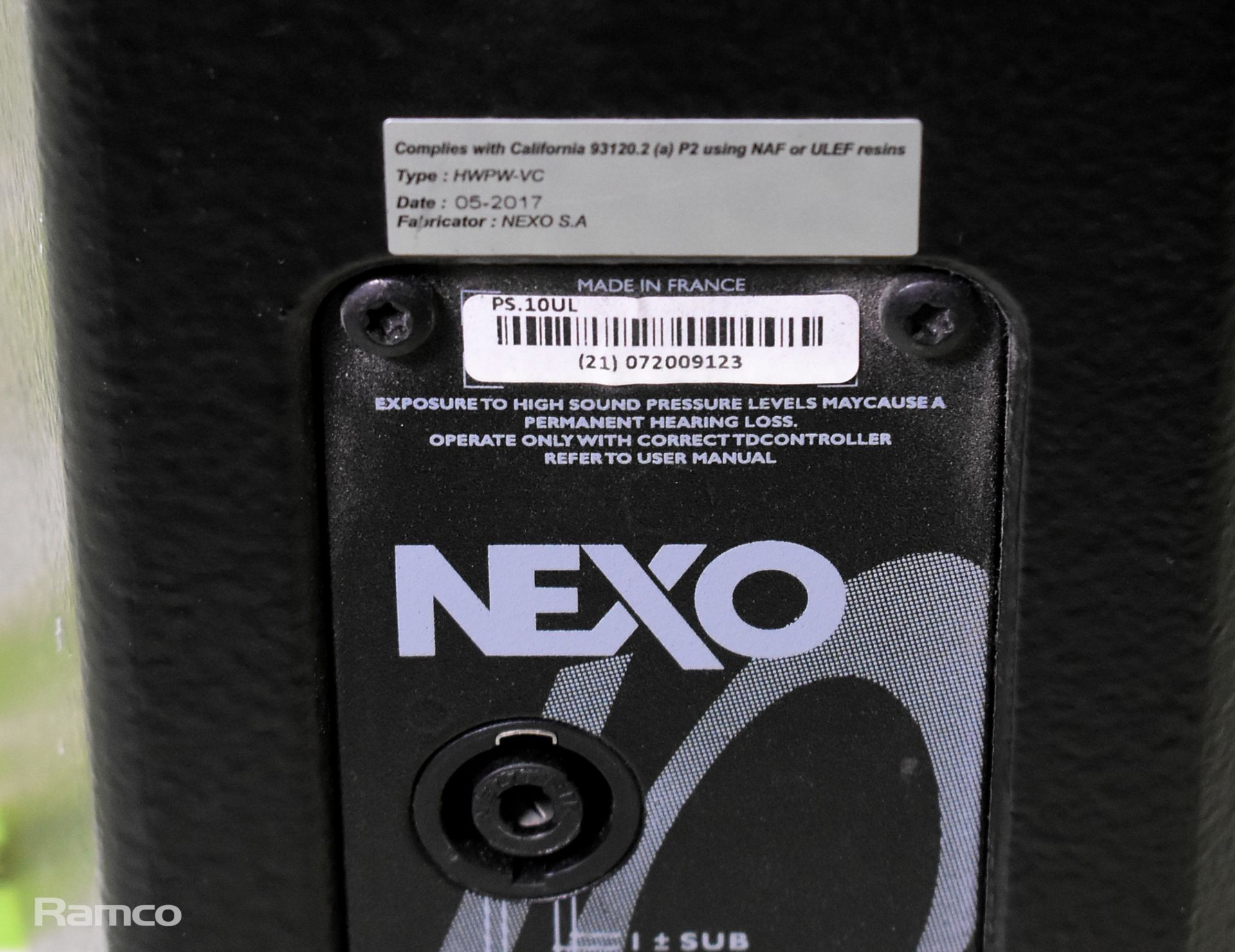 NEXO PS.10UL - 10-inch passive loudspeaker - W 310 x D 280 x H 550 mm - Image 6 of 7