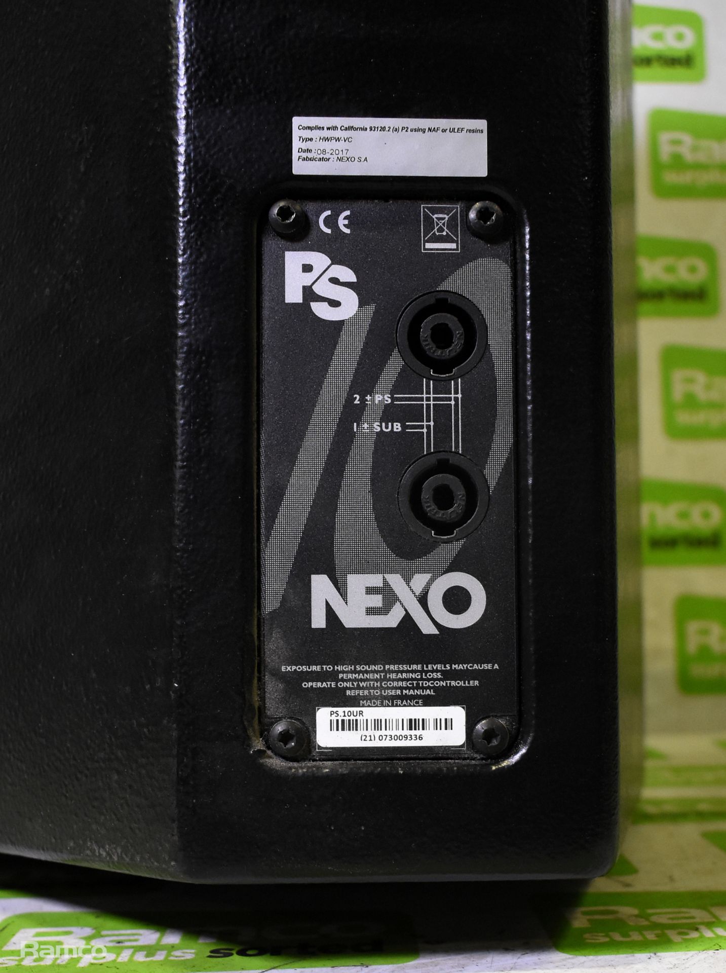 NEXO PS.10UR - 10-inch passive loudspeaker - W 310 x D 280 x H 550 mm - Image 4 of 5