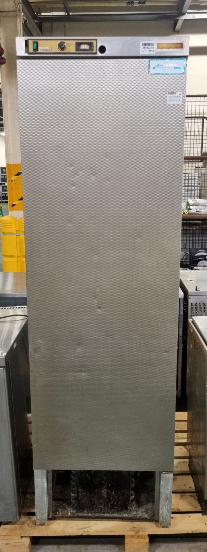 Gram K375 stainless steel single door upright fridge - W 600 x D 650 x H 1970mm
