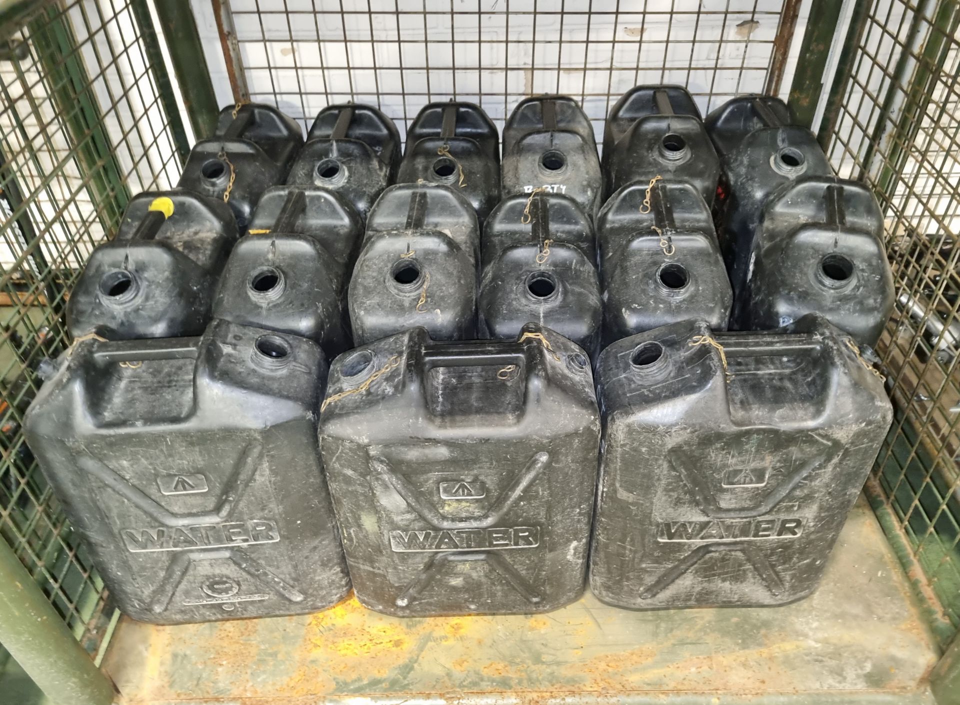 15x 20 litre plastic water containers - NO CAPS - Image 2 of 4
