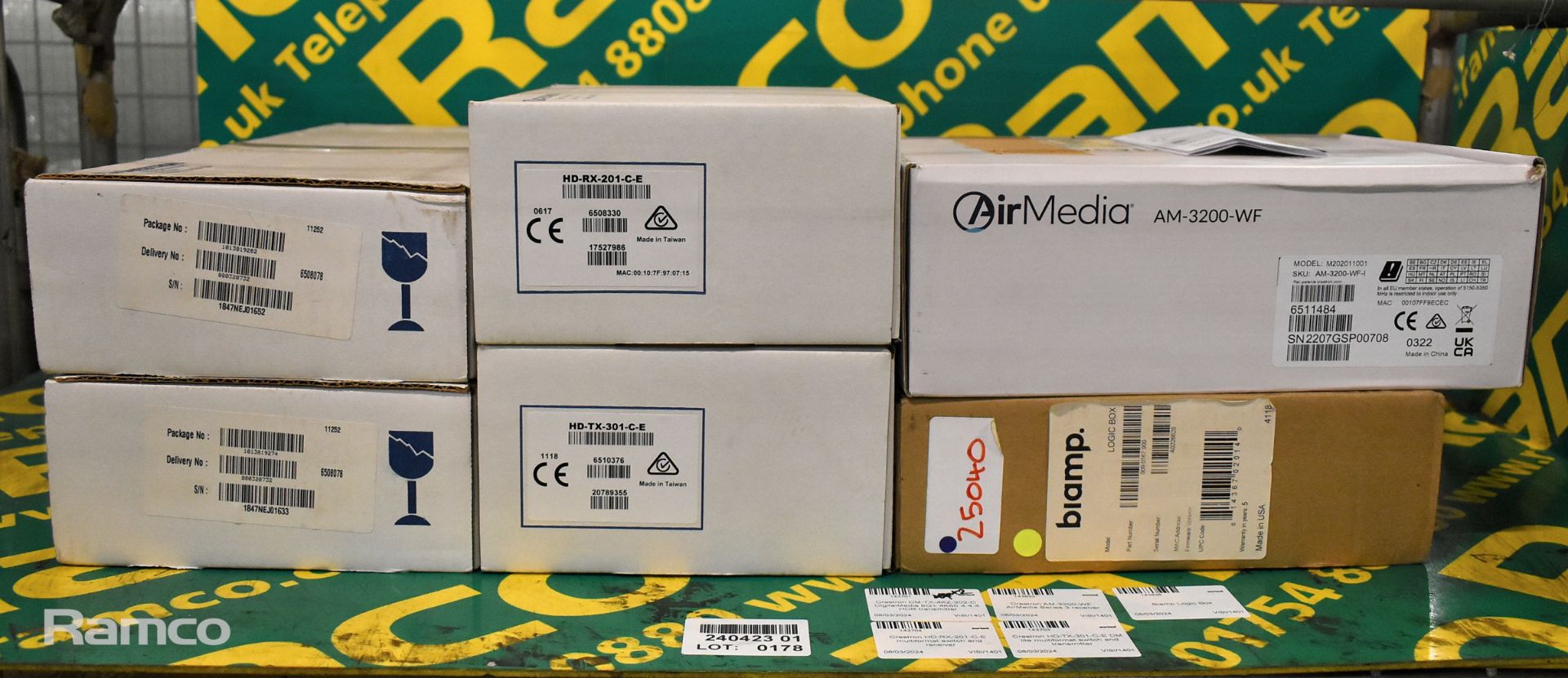 Crestron AM-3200-WF AirMedia Series 3 receiver, Biamp Logic Box & more - see desc.
