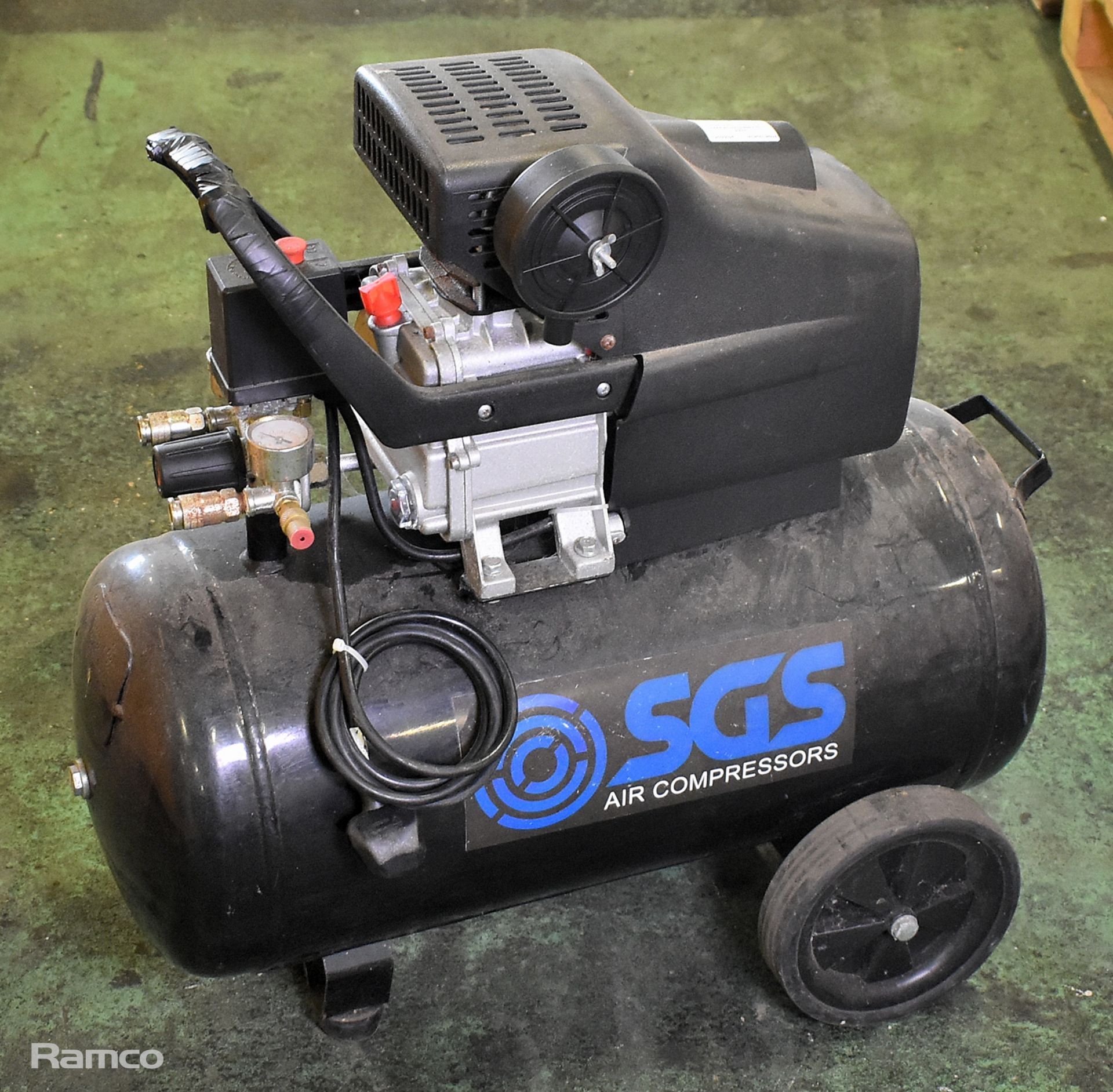 SGS SC50H 2.5hp dual nozzle air compressor 50 ltr - 230V - Image 4 of 5