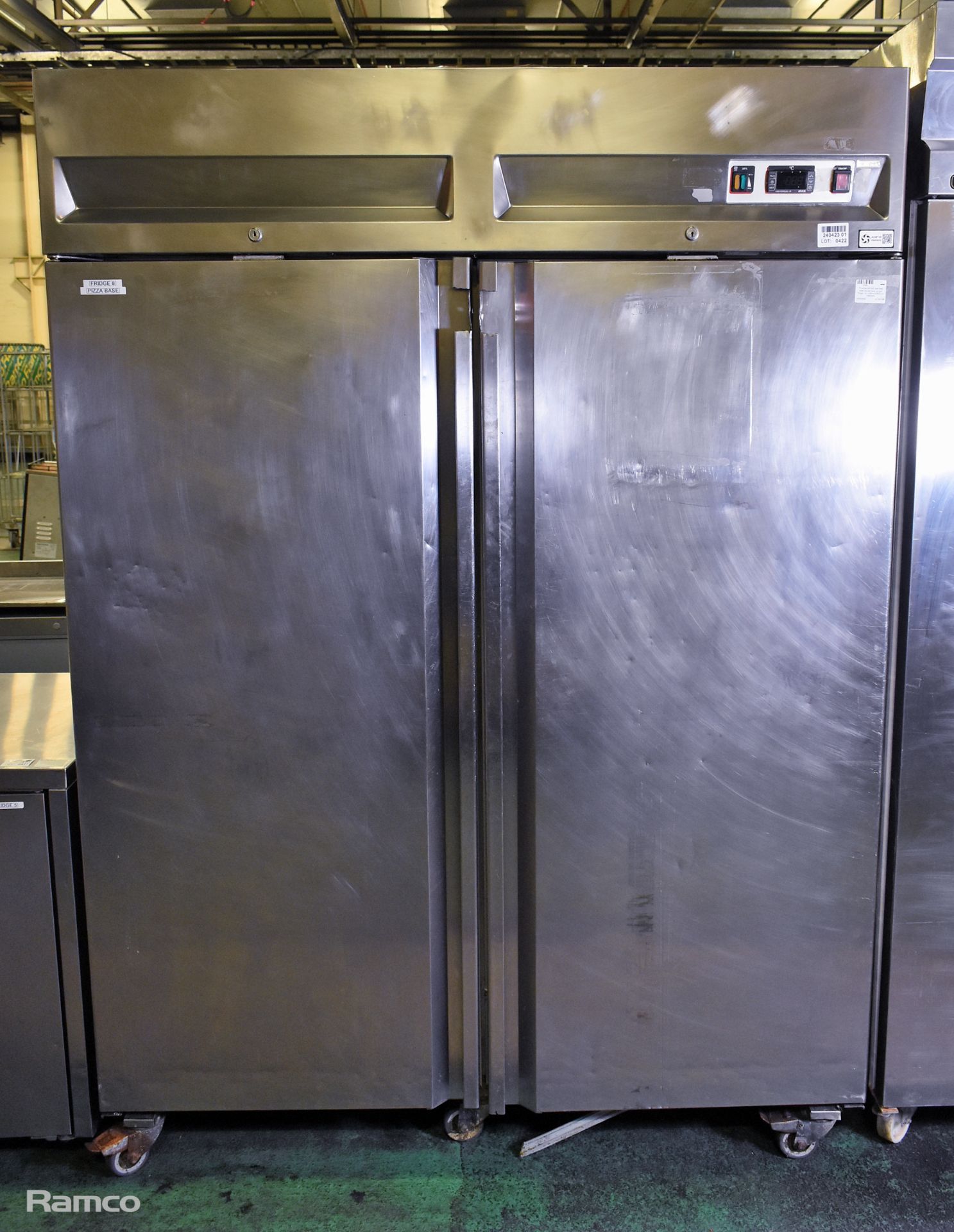 Friulinox AR14/2 stainless steel double door upright fridge - W 1440 x D 800 x H 1980mm