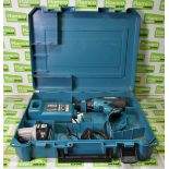 Makita 6317D cordless drill - DC1414F charger - 1x 12V battery - case