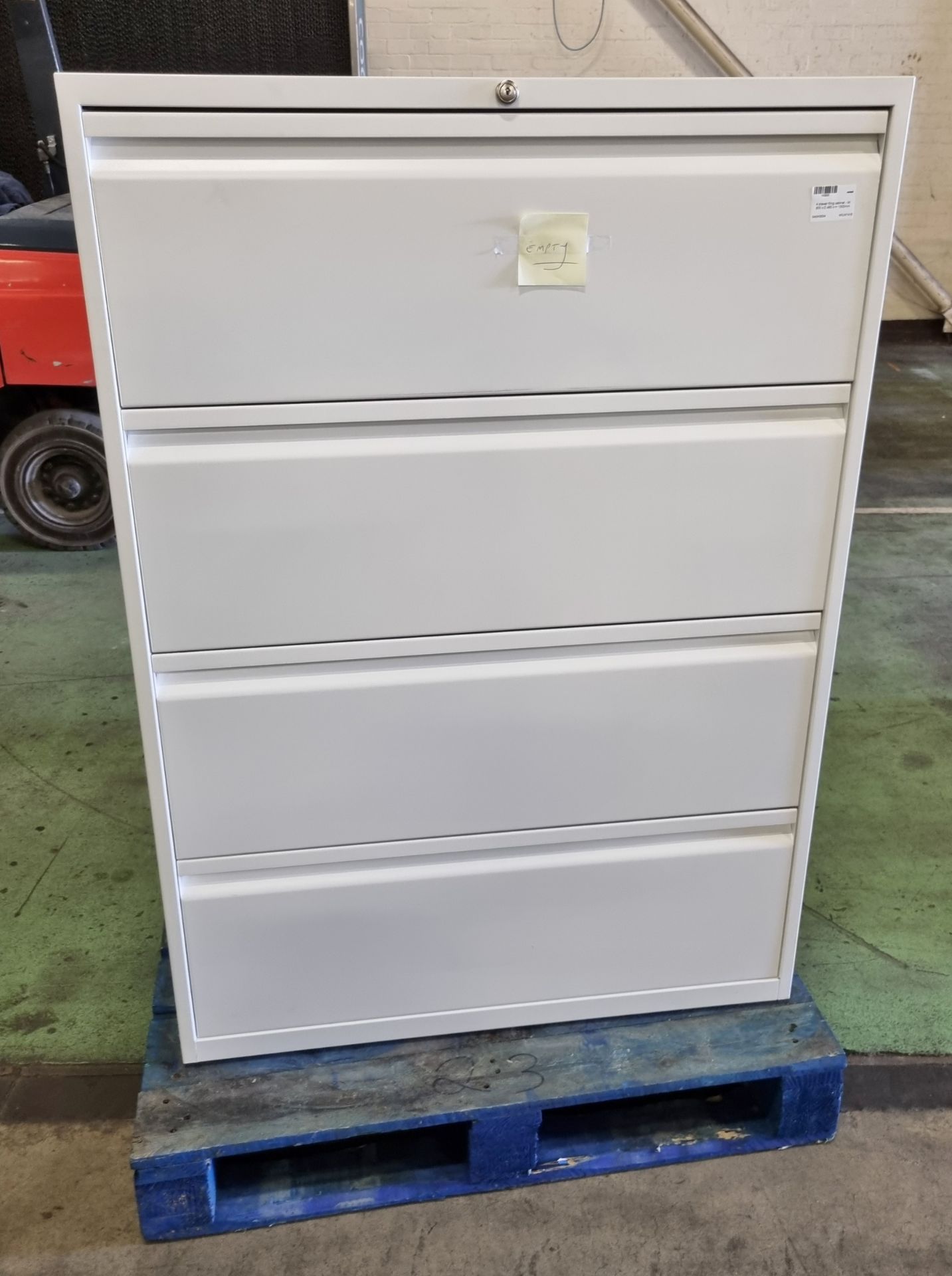 4 drawer filing cabinet - W 900 x D 480 x H 1300mm