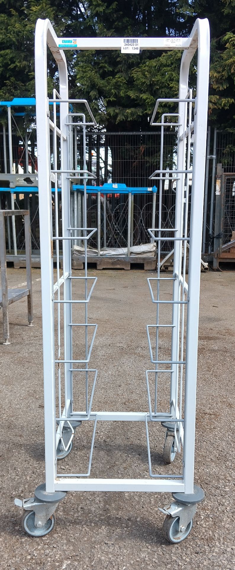 Craven 7 tier tray clearing trolley - W 480 x D 580 x H 1400mm