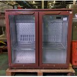 Husky C2H-900-BN-UK-HU double door bottle cooler - W 900 x D 500 x H 880mm