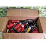 Box of 3-phase plugs, sockets and adaptors