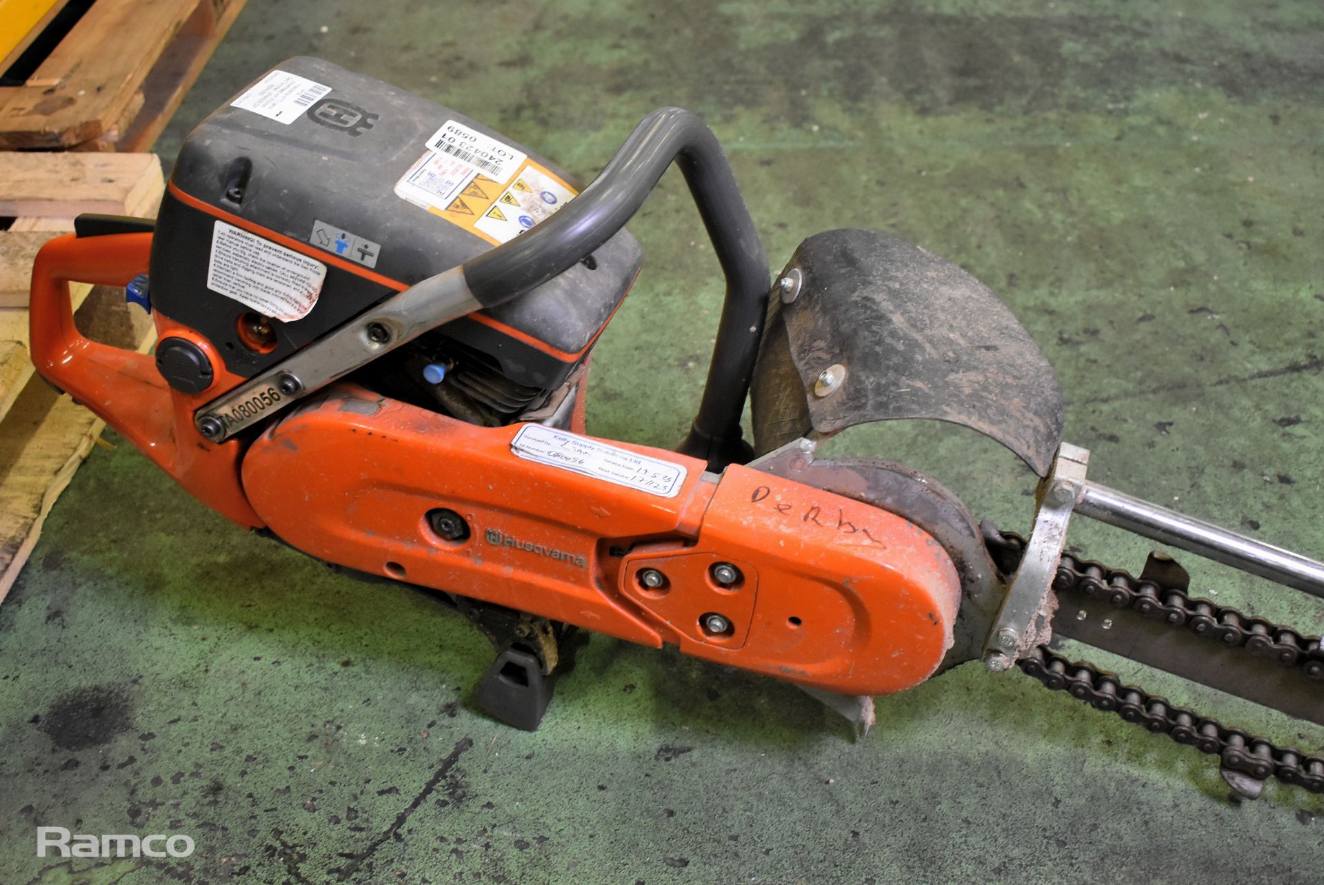 Husqvarna K770 petrol powerhead with 600mm GeoTrencher - SPARES OR REPAIRS - Image 2 of 7