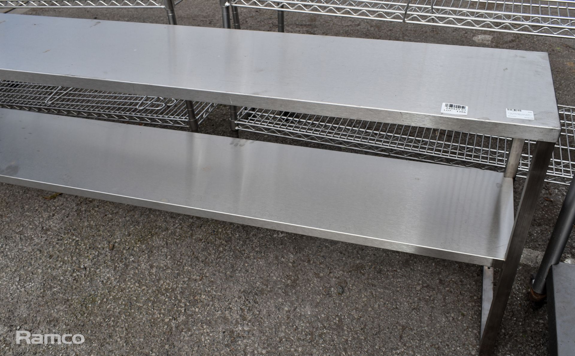 2 Tier Stainless steel shelf - L 2160 x D 400 x H 700mm - Bild 3 aus 3