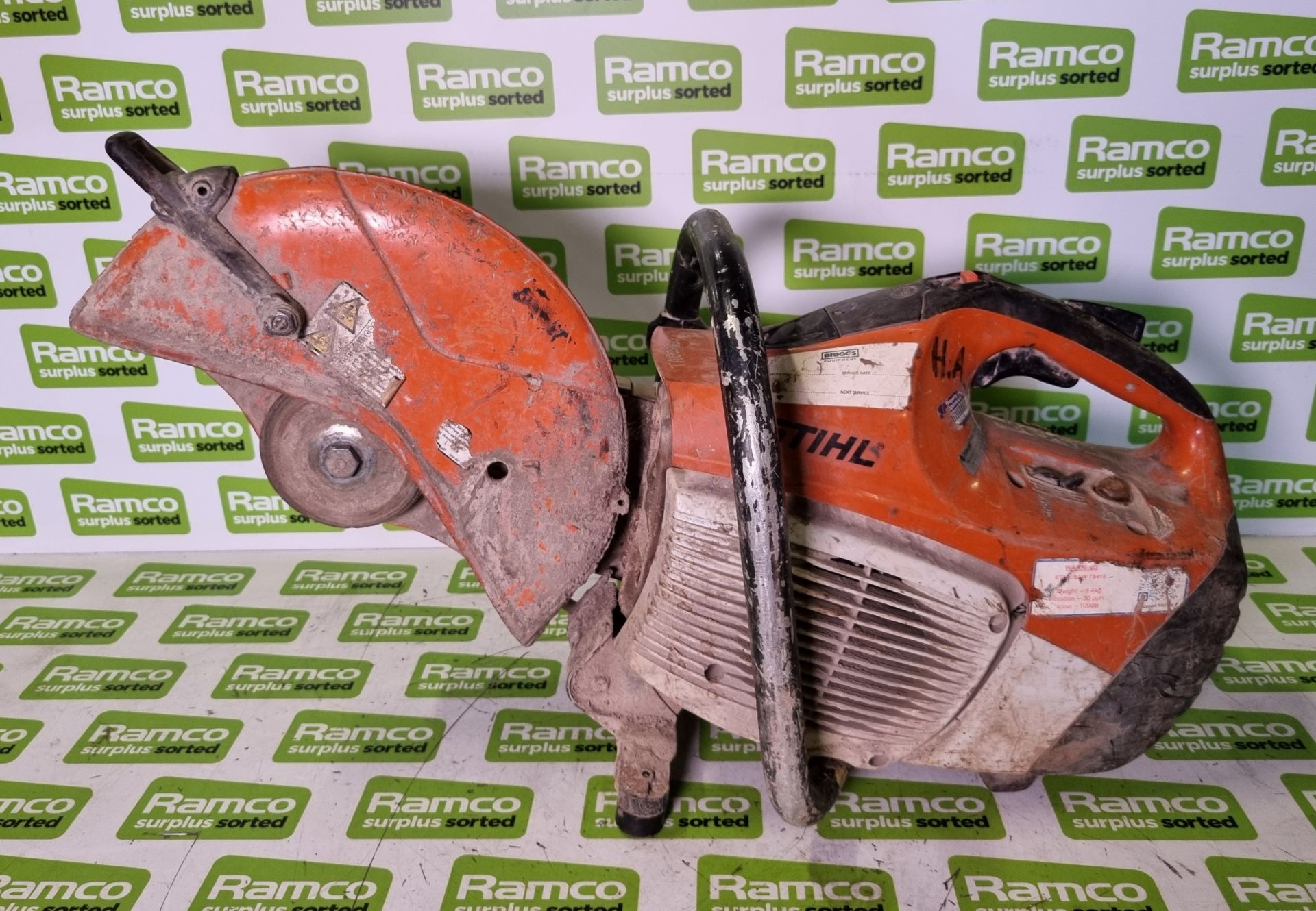 3x Stihl TS410 12 inch petrol cut-off saw disk cutters - SPARES OR REPAIRS - Image 2 of 11