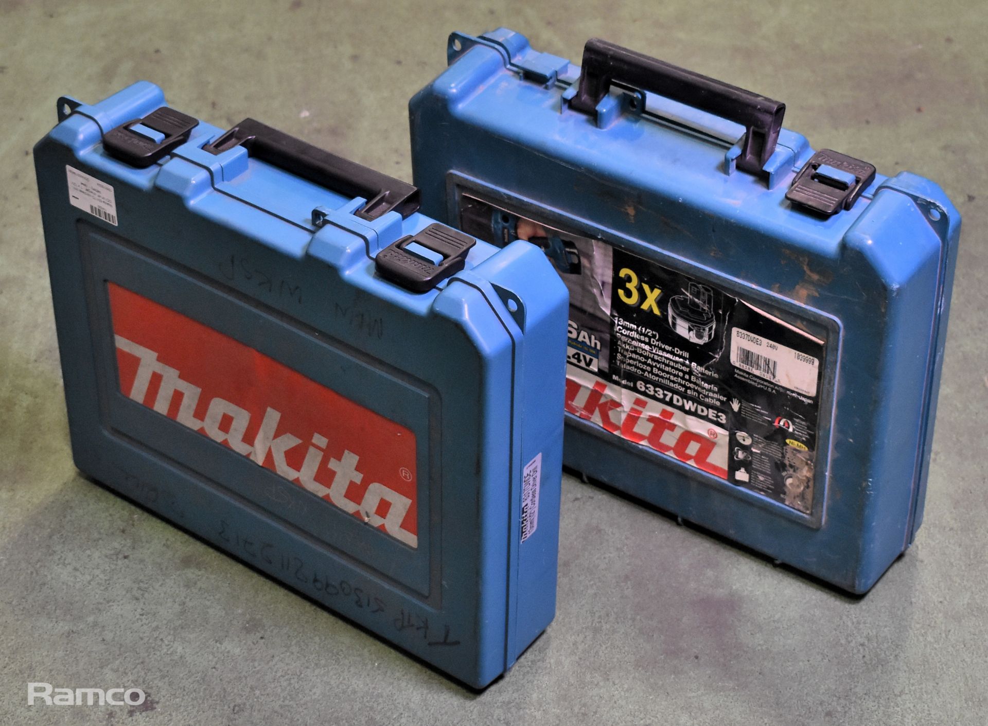 2x Makita 6317D cordless drills - DC1414F charger - 1x 12V battery - case - Image 8 of 8