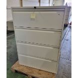 4 drawer filing cabinet - W 900 x D 480 x H 1300mm