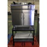 Adexa EF-162VC electric fryer with stand - 220-240v - W 770 x D 620 x H 1480 mm
