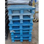 8x Plastic euro pallets - W 1200 x D 800 x H 160 mm - Blue