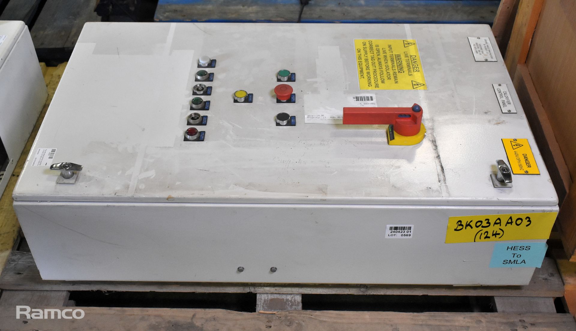 Rycroft panel control calorifier - W 630 x D 320 x H 1000mm