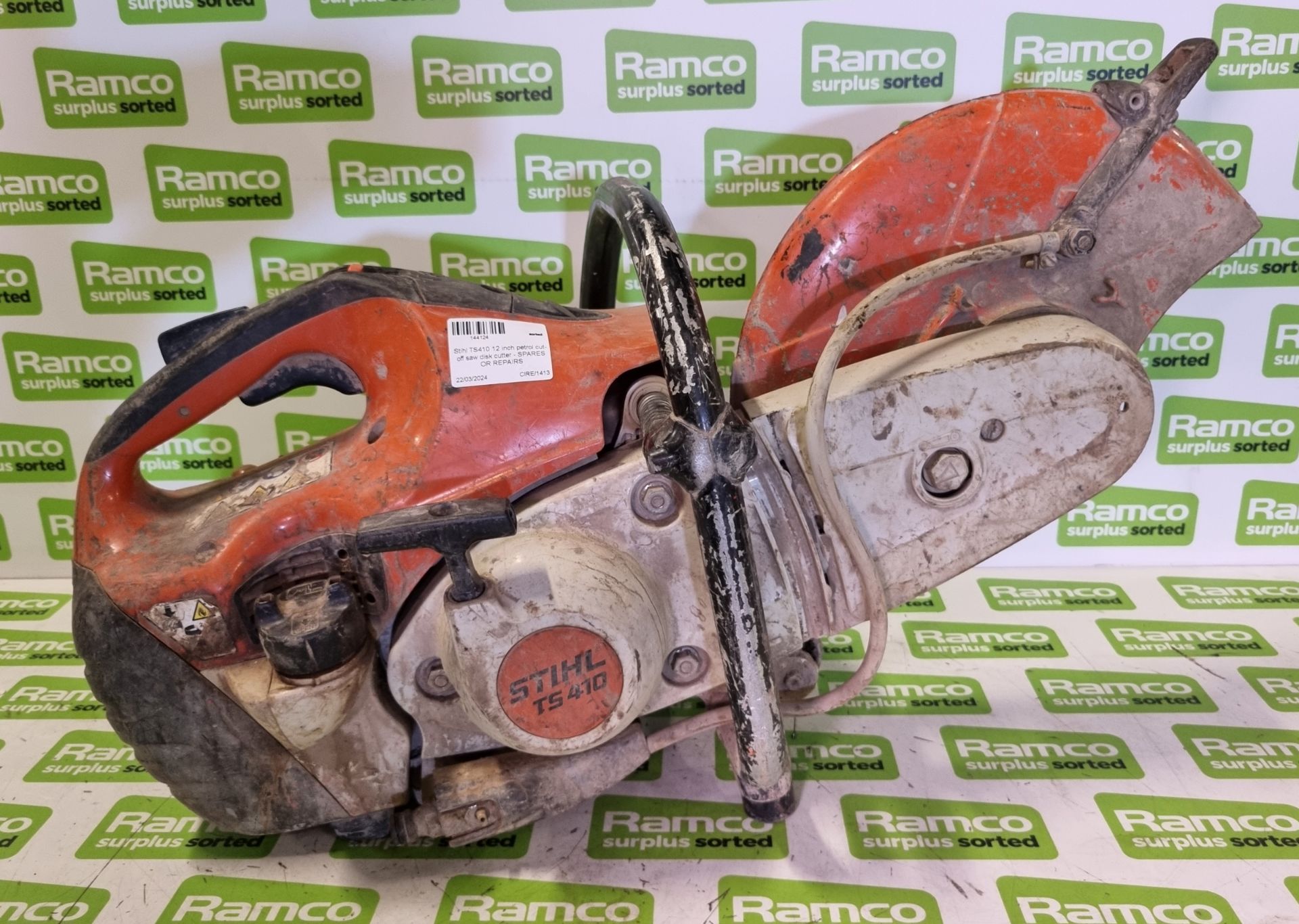3x Stihl TS410 12 inch petrol cut-off saw disk cutters - SPARES OR REPAIRS - Image 5 of 11