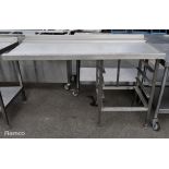 Stainless steel dishwasher run off table - W 1520 x D 700 x H 900mm