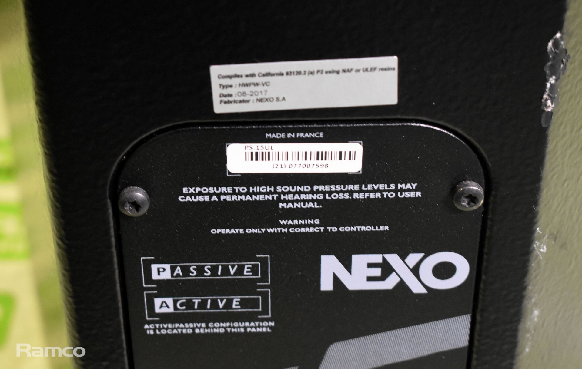 NEXO PS-15 UL - 15 inch 2-Way loudspeaker left - Black - W 440 x D 370 x H 700 mm - Image 5 of 8