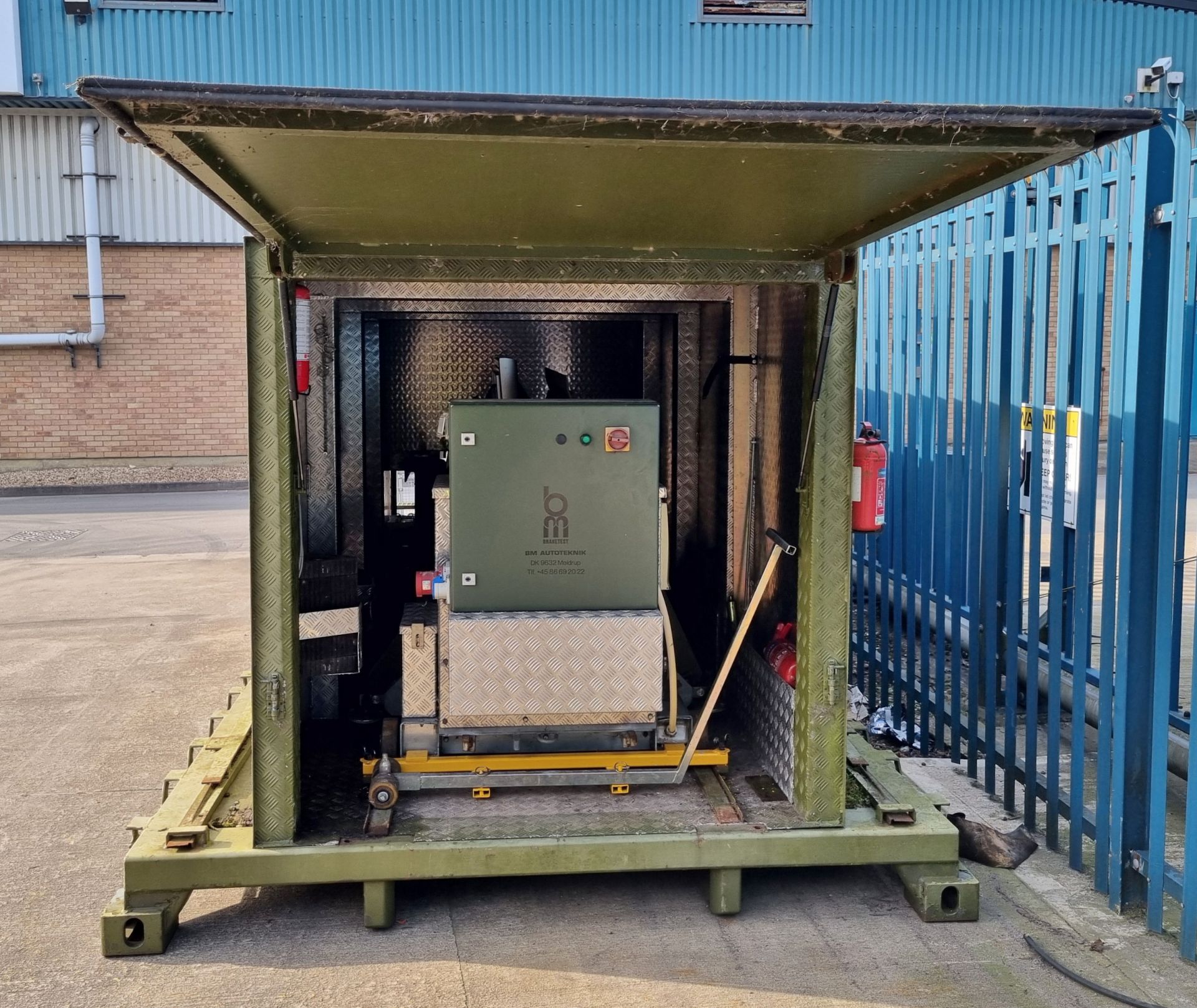 BM20200 roller brake tester with GenSat MG-75-SSP generator on GRP flat track with bale bar - Image 46 of 49