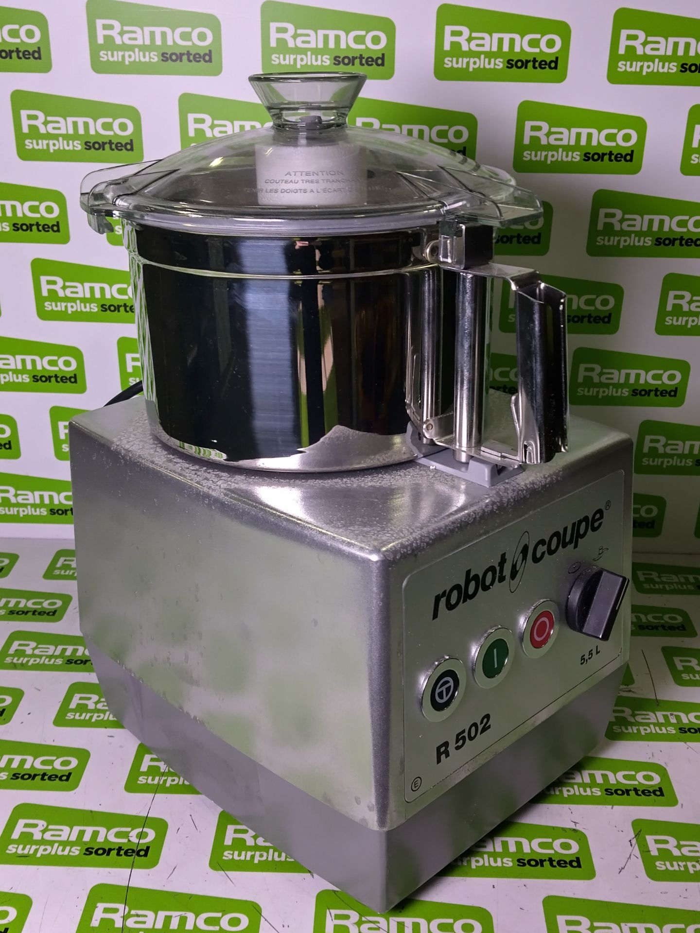 Robot-Coupe R 502 - food processor with stainless steel cutter bowl and slicing attachment - 440V - Bild 4 aus 6