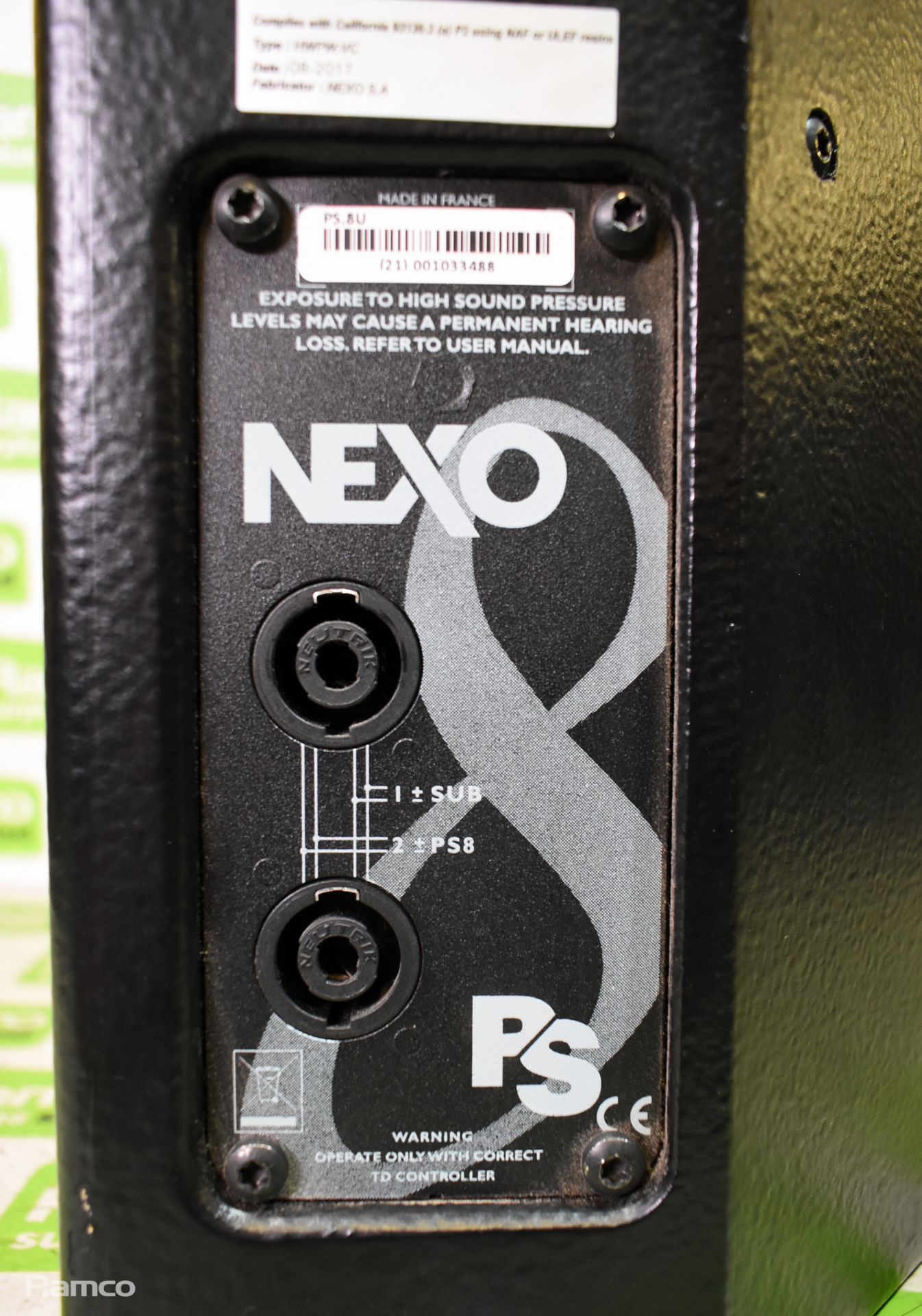 NEXO PS.8U - High power 2-way compact speaker - W 250 x D 220 x H 410 mm - Image 4 of 6