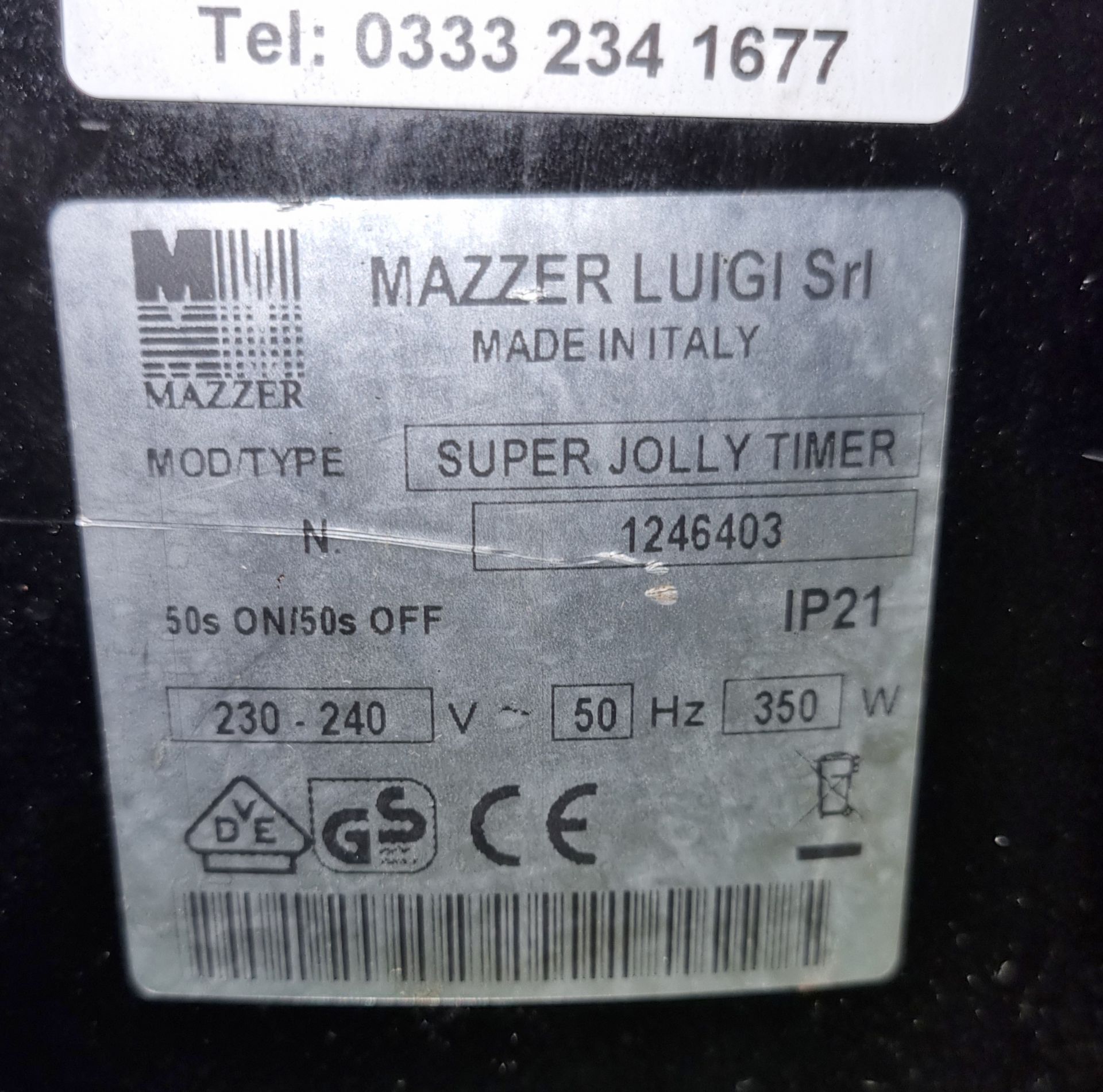 Mazzer Luigi Super Jolly Timer espresso coffee grinder body - Image 4 of 4