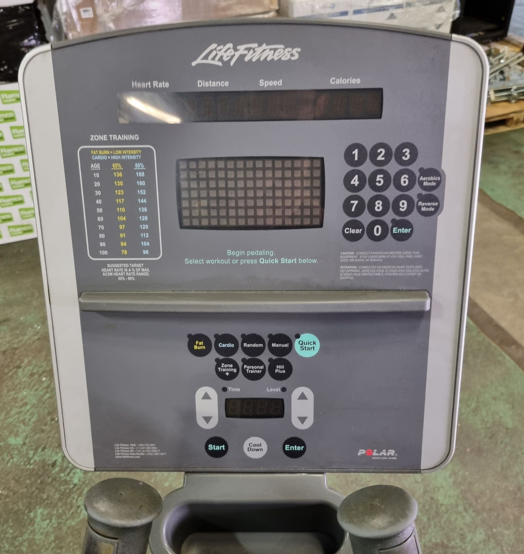 Life Fitness Fit Stride cross trainer - various panels missing - W 210 x D 620 x H 1600 mm - Image 8 of 8