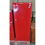 Red flammable and chemical cabinet - W 610 x D 460 x H 1530 mm - DAMAGED - AS SPARES