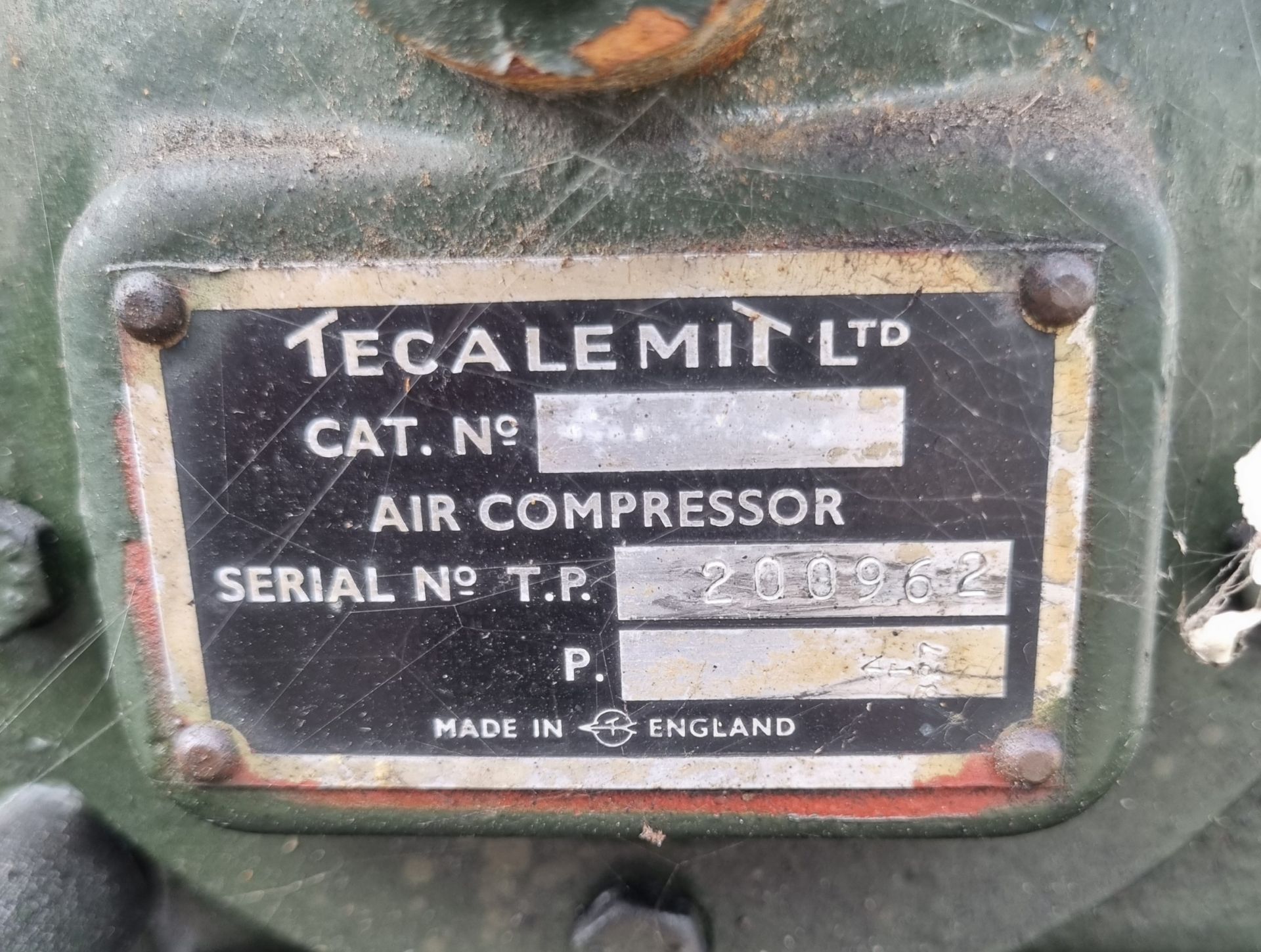 Tecalemit air compressor on trolley - W 1800 x D 1000 x H 1500mm - Image 9 of 11