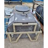 Mobile water storage tank with metal frame - L 1500 x D 1000 x H 800mm
