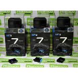 3x GoPro HERO7 - 12MP waterproof digital action cameras with touch screen 4K HD Video with battery