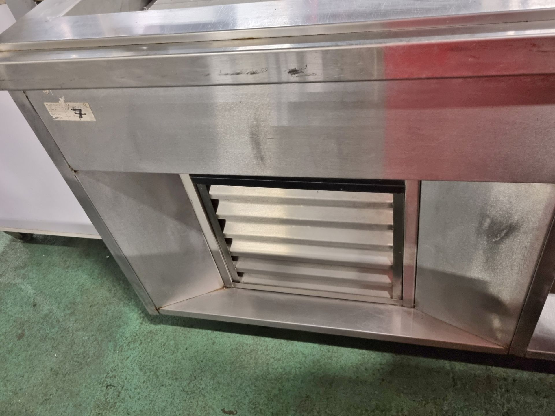 Stainless steel unit with bain marie & hot plate section - W 1800 x D 700 x H 1370mm - Image 6 of 6