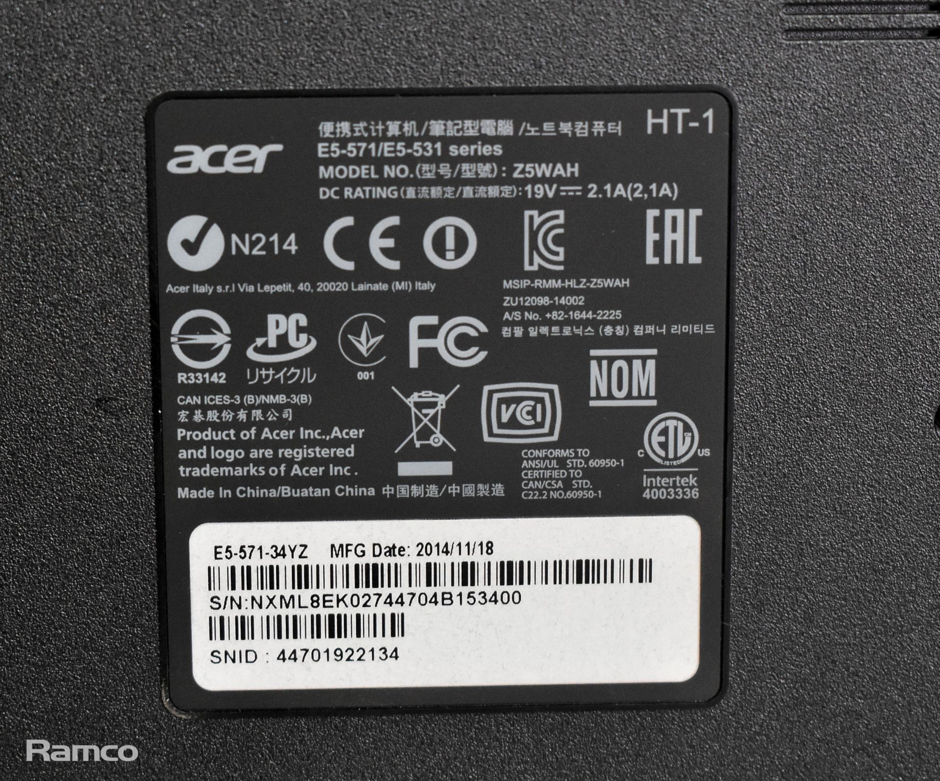 4x Acer laptops - NO CHARGERS - see description for details - Image 4 of 13
