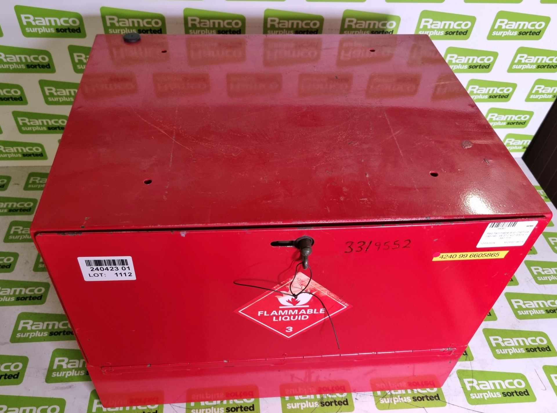 Red flammable and chemical cabinet - W 510 x D 430 x H 380 mm - Bild 2 aus 4