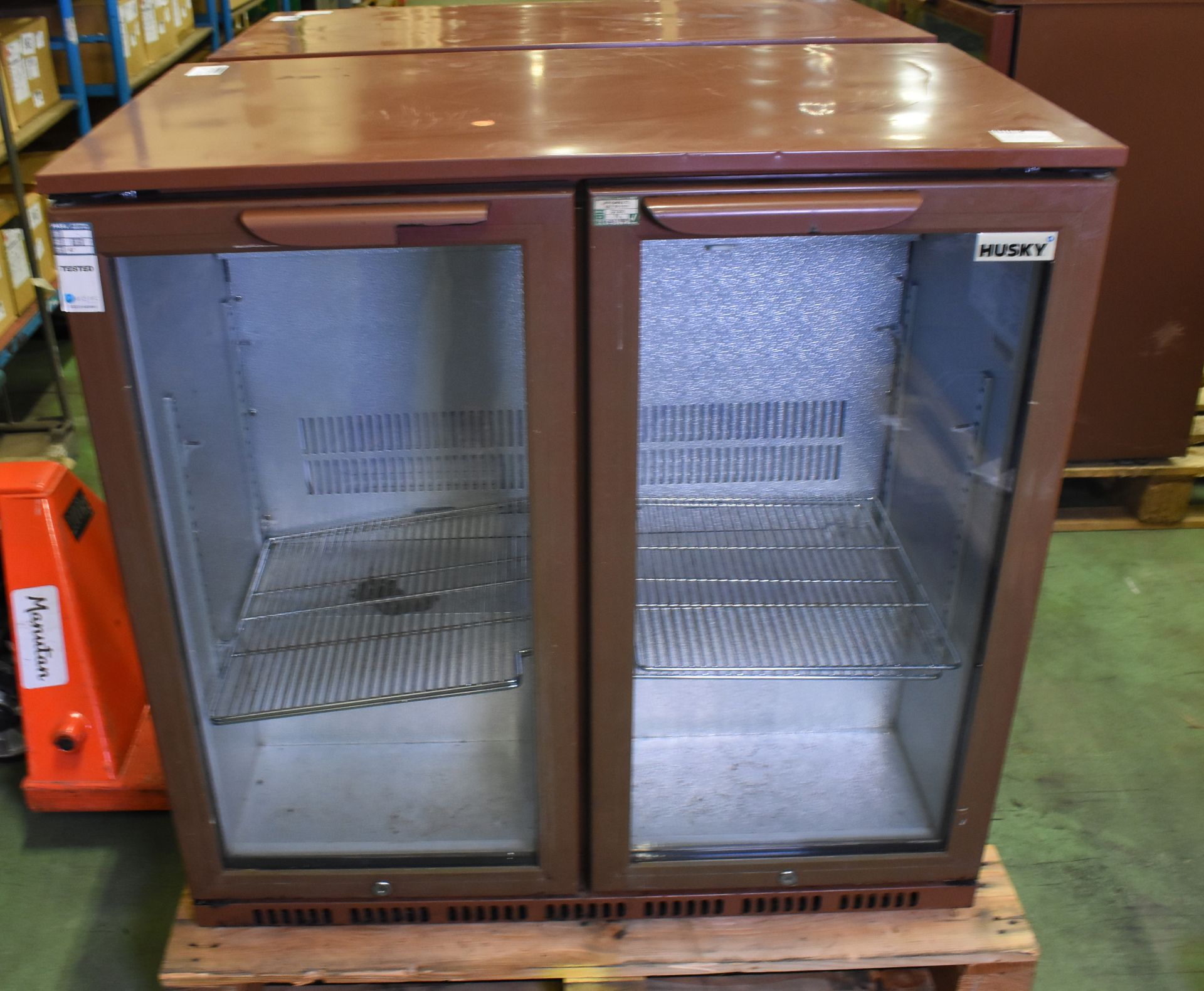 2x Husky double door bottle coolers - see description for details - Image 2 of 7